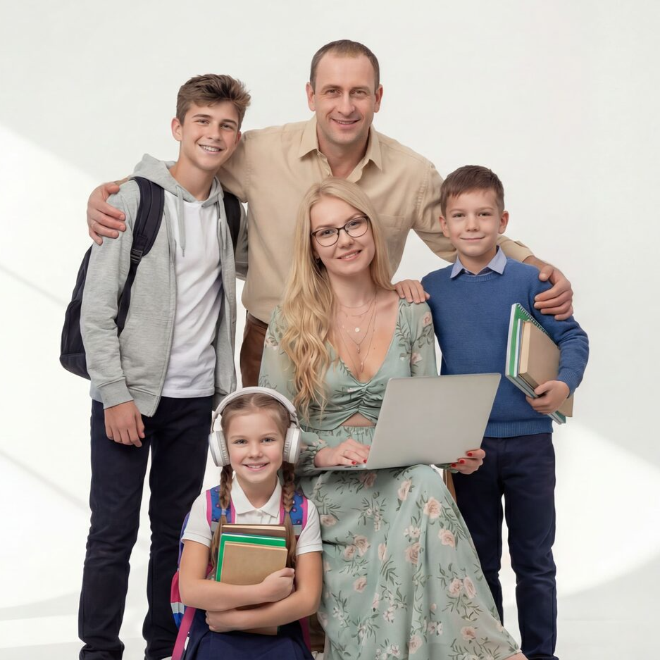 мужчина женщина и ребенок на семейном образовании