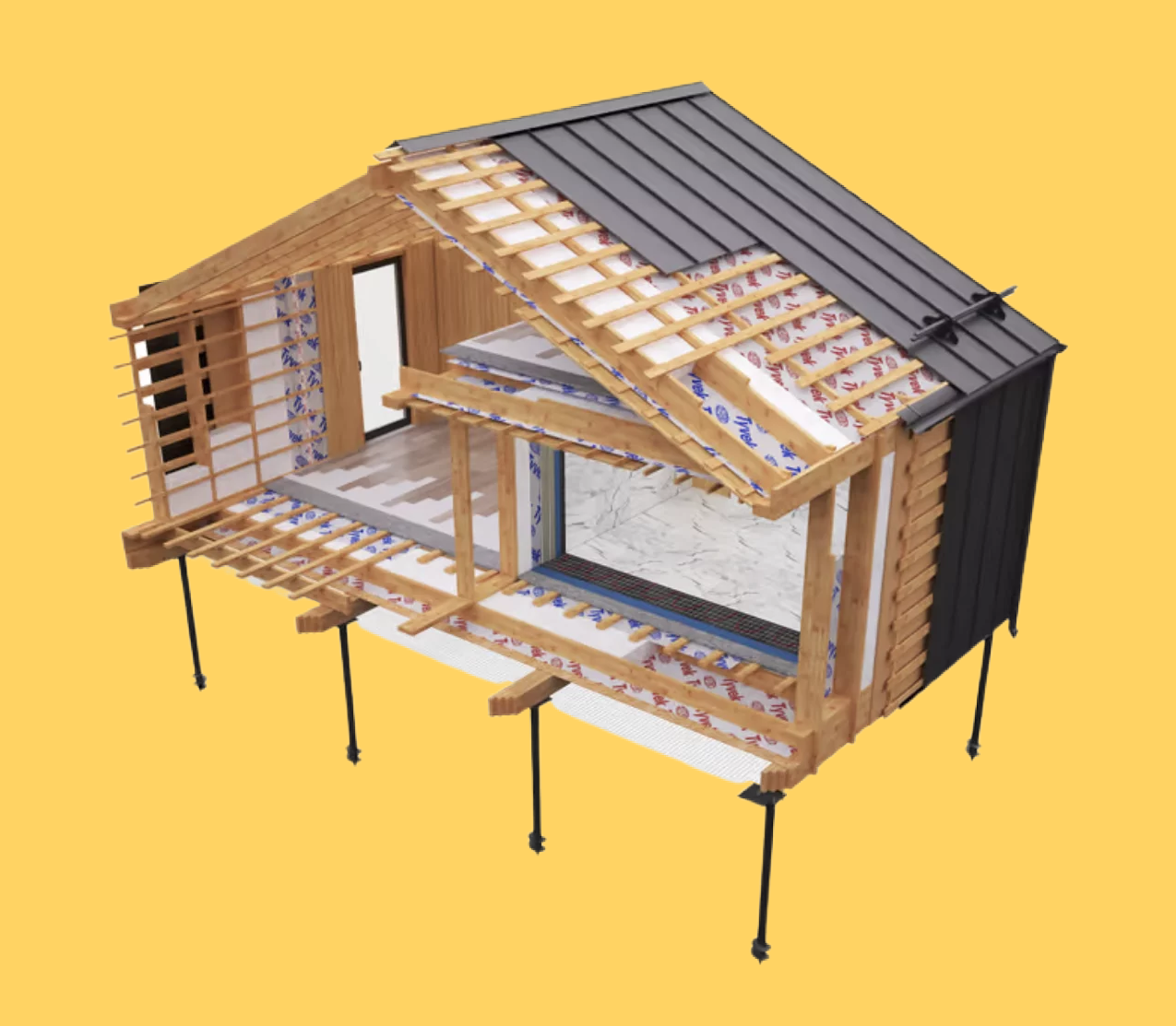 Каркасный дом в Туапсе под ключ с доставкой