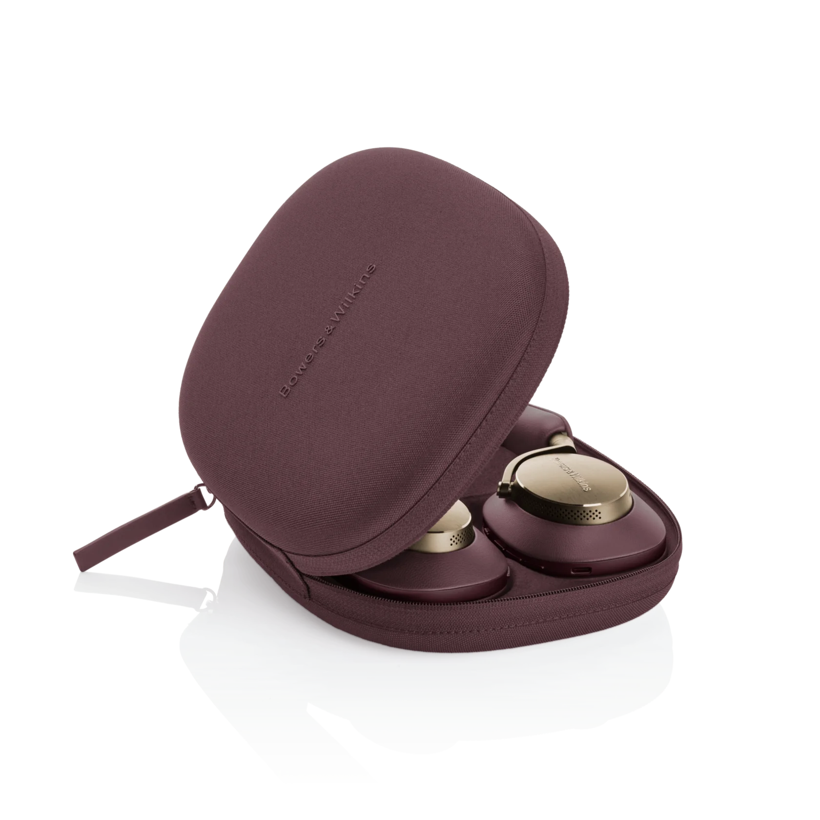 Флагманские наушники Bowers &amp; Wilkins в королевском бордовом цвете с углеродными драйверами