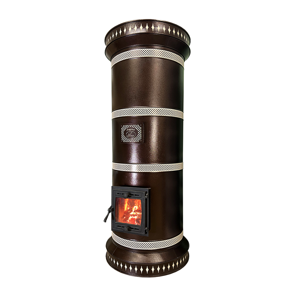 Печь Ладья в цвете старинная медь