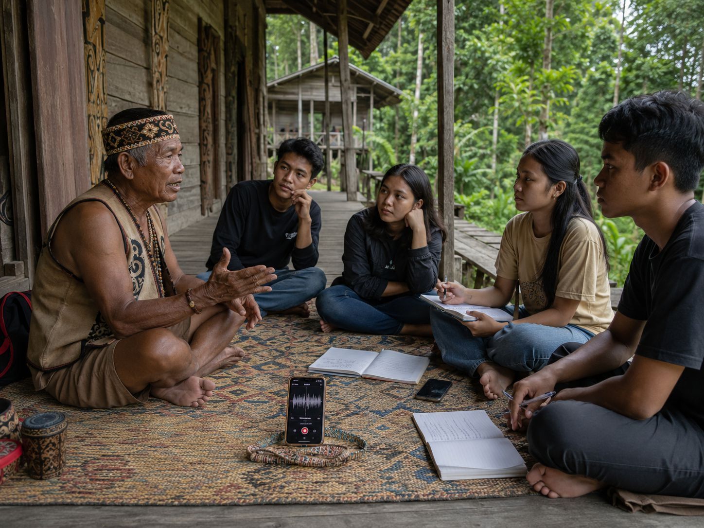 Bahasa dan cerita lisan masyarakat Dayak Kalimantan