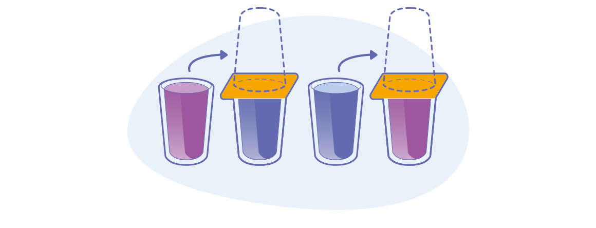 Опыты с бумагой. Опыт перевернутый стакан. Перевернуть 3 стакана. Перевернуть 3 стакана. На столе стоит семь перевернутых стаканов.
