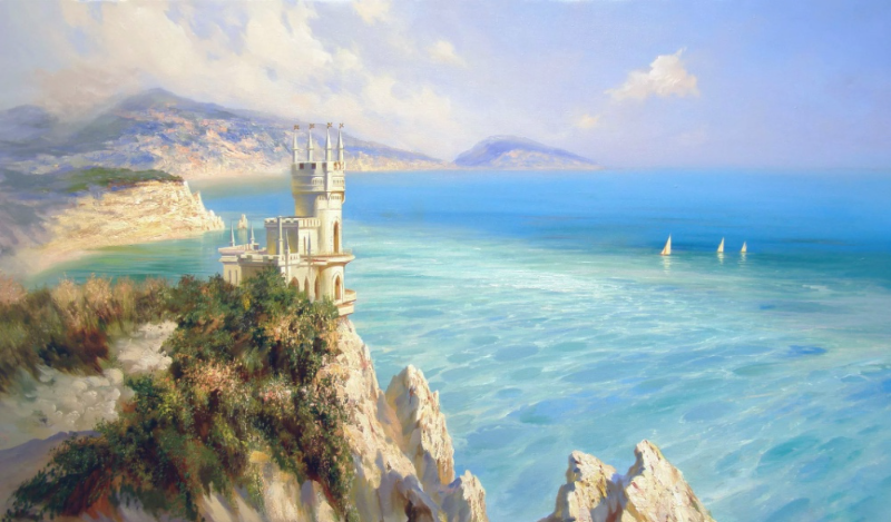 Закат на море