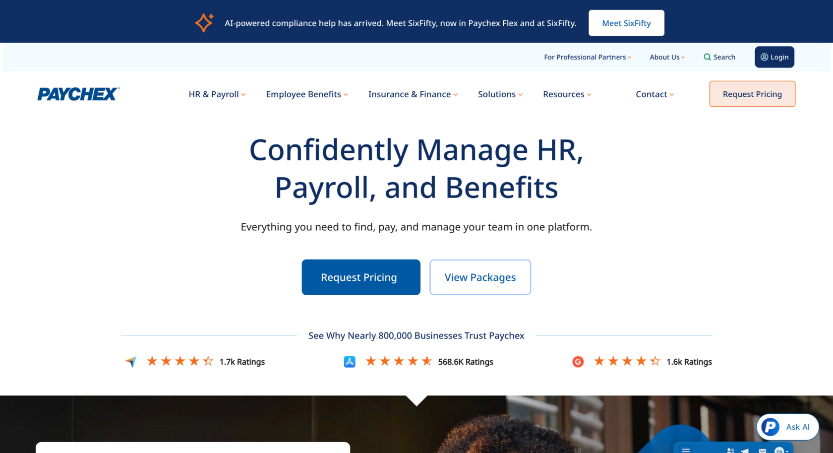 5. Paychex - Best for Small to Medium-Sized Businesses Needing Payroll, HR, and Benefits