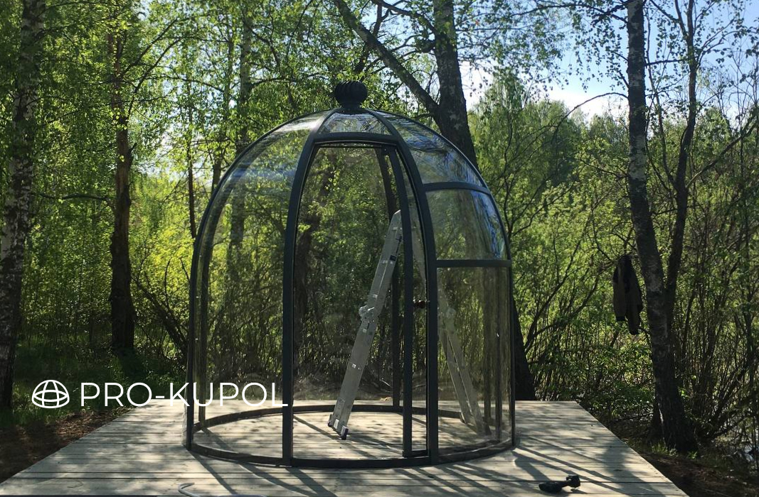Купольные прозрачные стеклянные беседки иглу от производителя