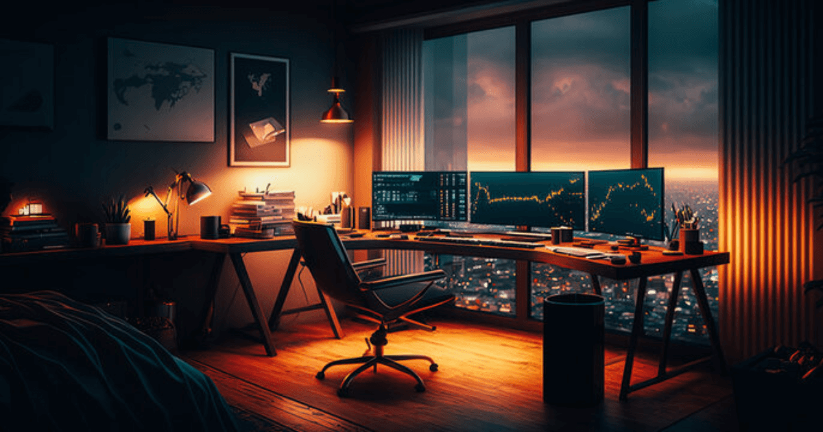 trading desk ai image