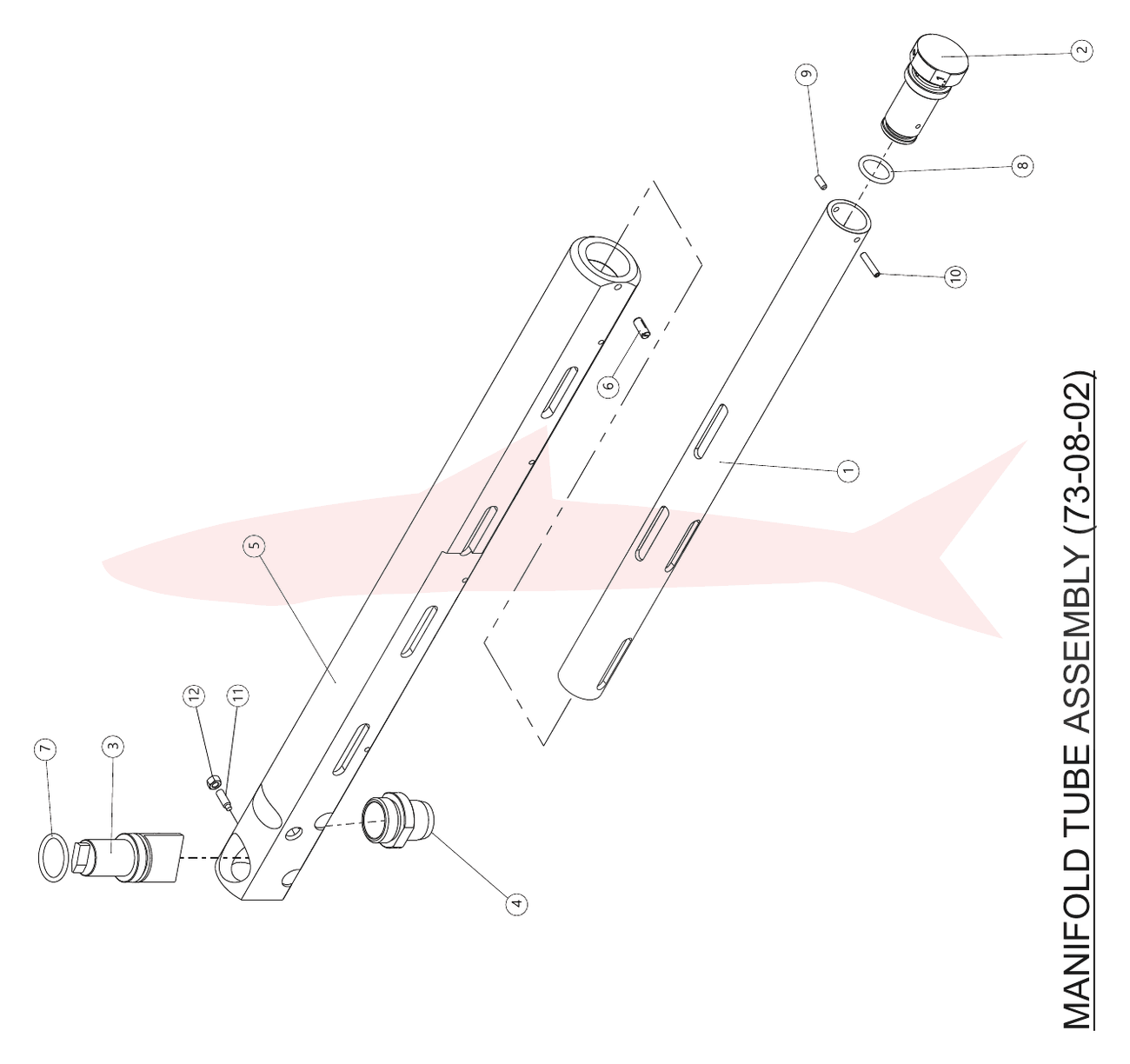 Morgana AutoCreaser Pro 33A 73-08-02 Manifold Tube Assembly — схема деталей
