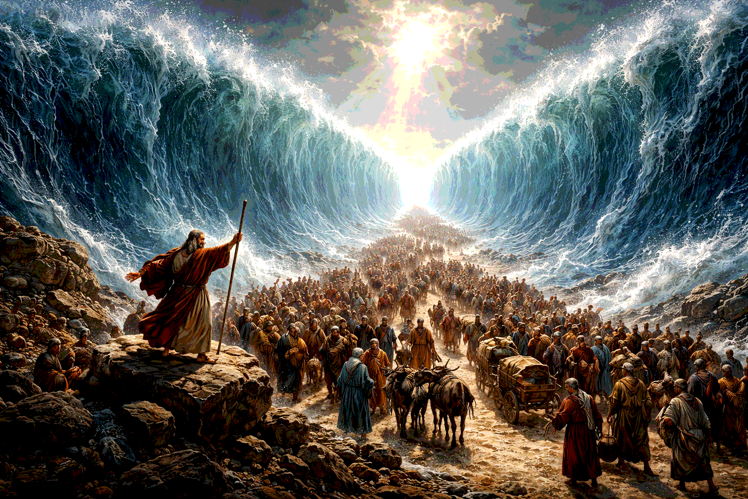 Чудо Красного моря - как народ Израиля прошёл по дну моря