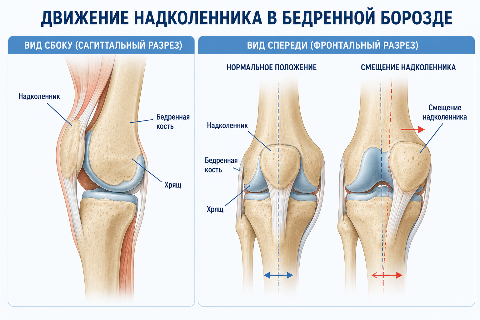 Пателлофеморальный синдром: почему болит колено спереди