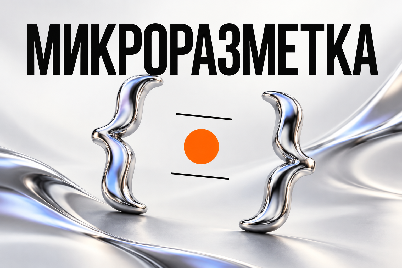 Микроразметка сайта: металлические скобки выделяют структурированные данные.