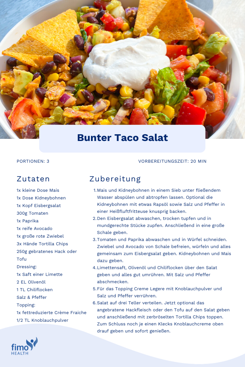 Bunter Taco Salat