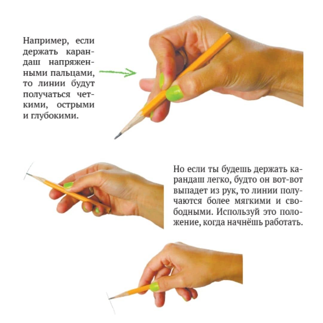 Академический рисунок как держать карандаш