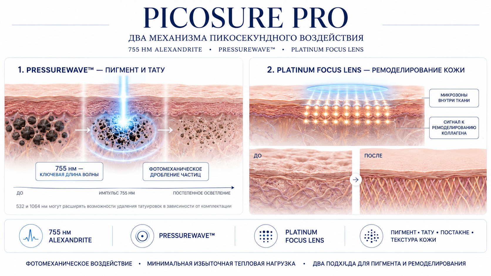 PicoSure Pro: схема воздействия