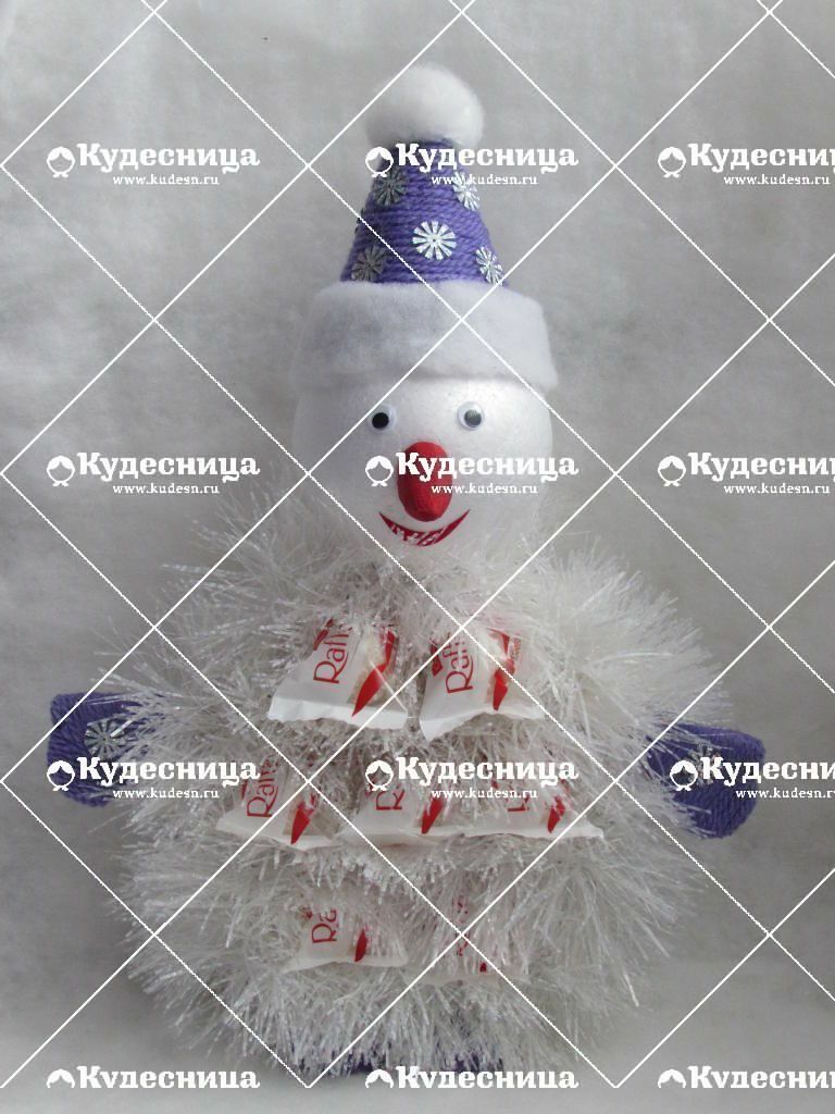 Снек-бокс для сладостей Снеговик с Новым годом 10 х 6 х 13 см картон