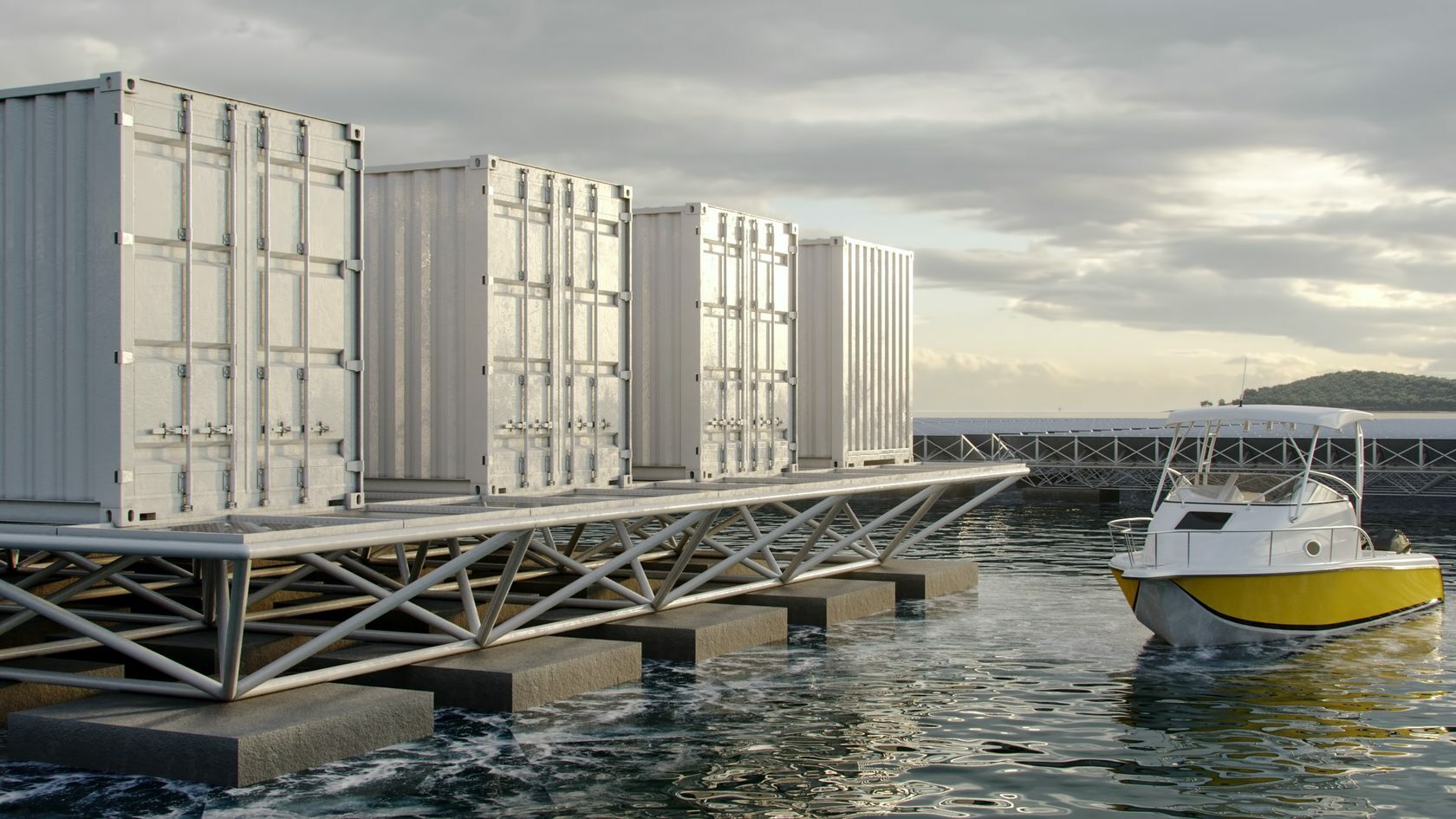 Floating Solar Power Plant 3D Visualisation | Novovision AB
