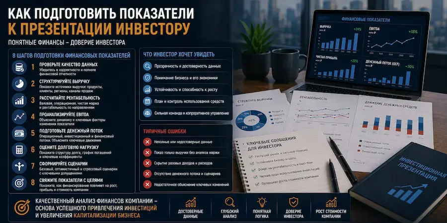 Шаги подготовки финансовых показателей