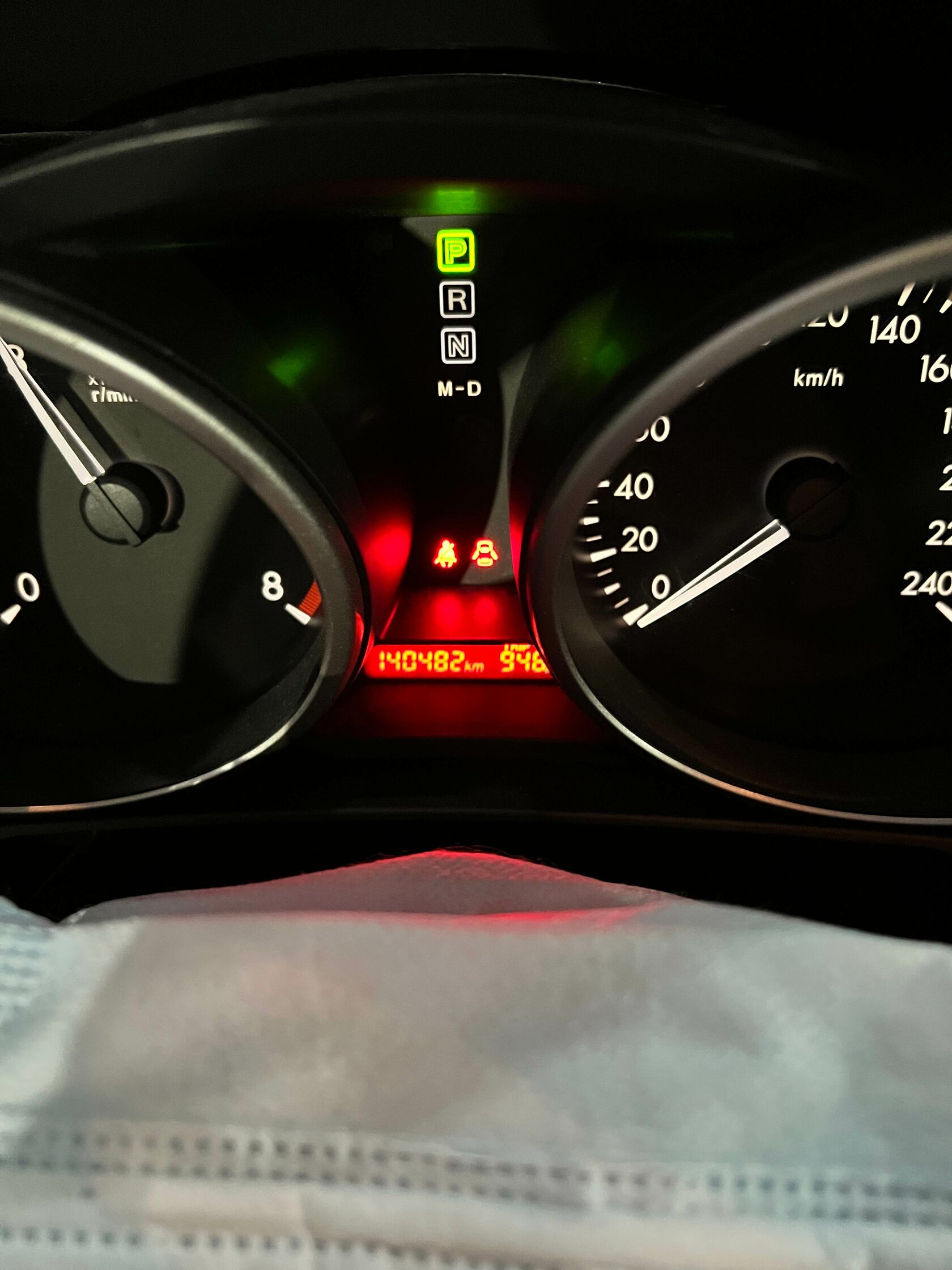 Пробег Mazda 5 на момент обслуживания