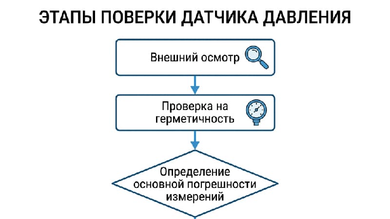 Поверка датчиков давления в лаборатории