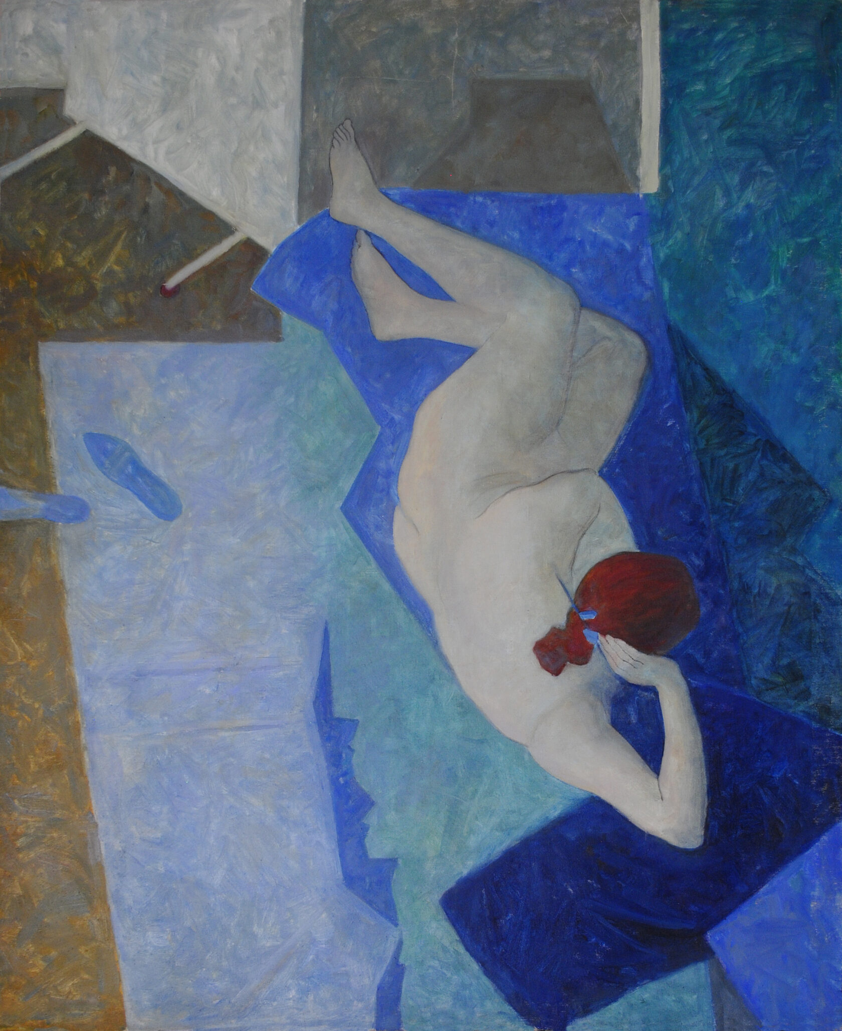 Nude in blue