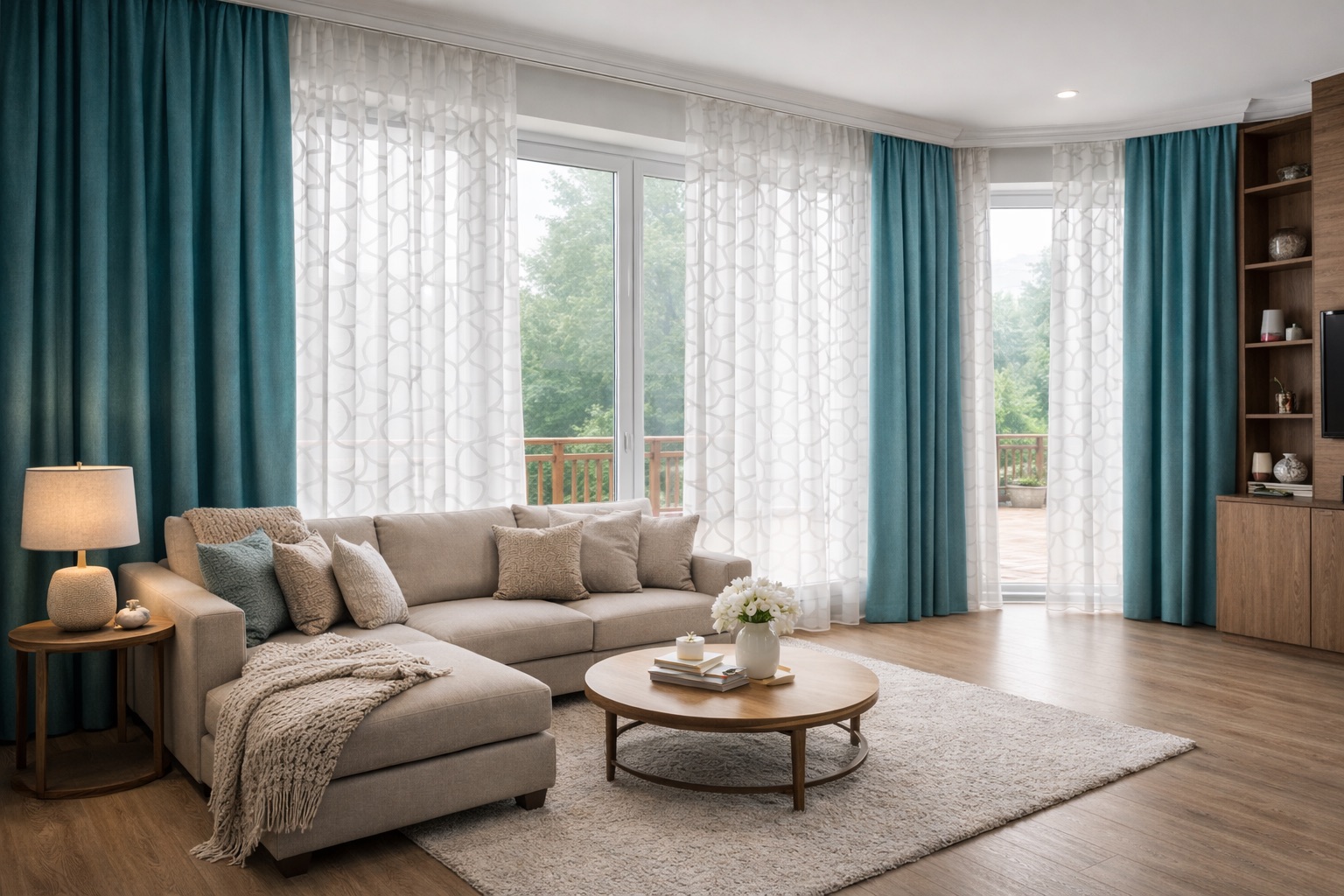 Угловое окно, баланс и симметрия