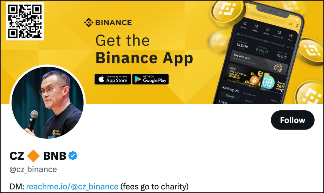 Changpeng Zhao (@cz_binance)