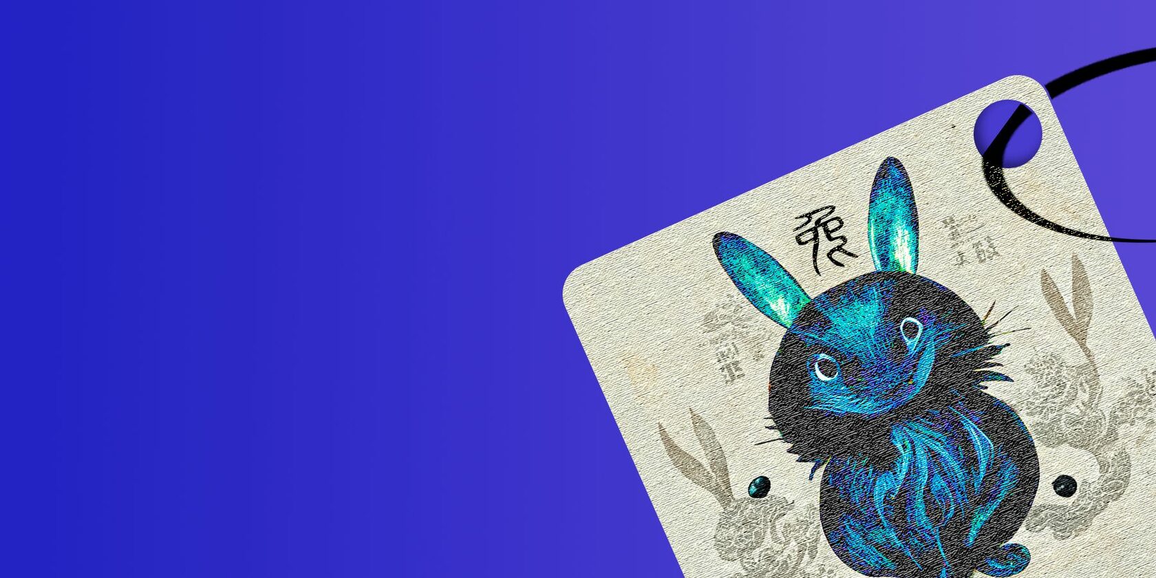 Голубой водяной кролик рисунок