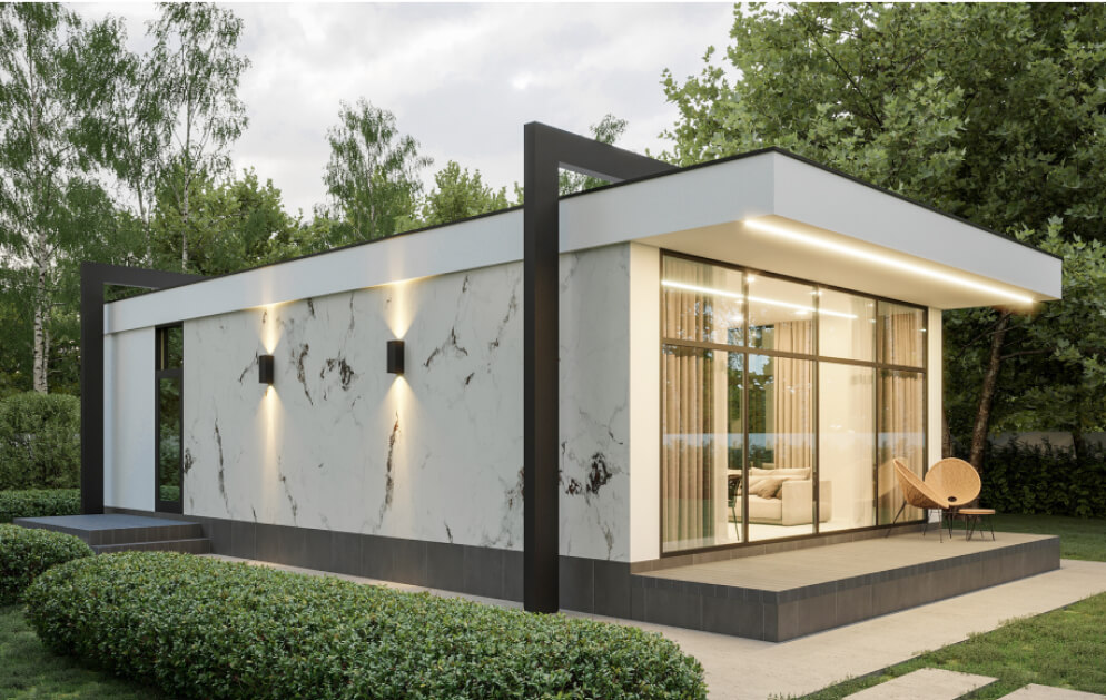 Проект Cosmo 73 m². Созданный раскрыть потенциал минималистичных домов, проект Cosmo несет в себе безграничную свободу и современную эстетику.