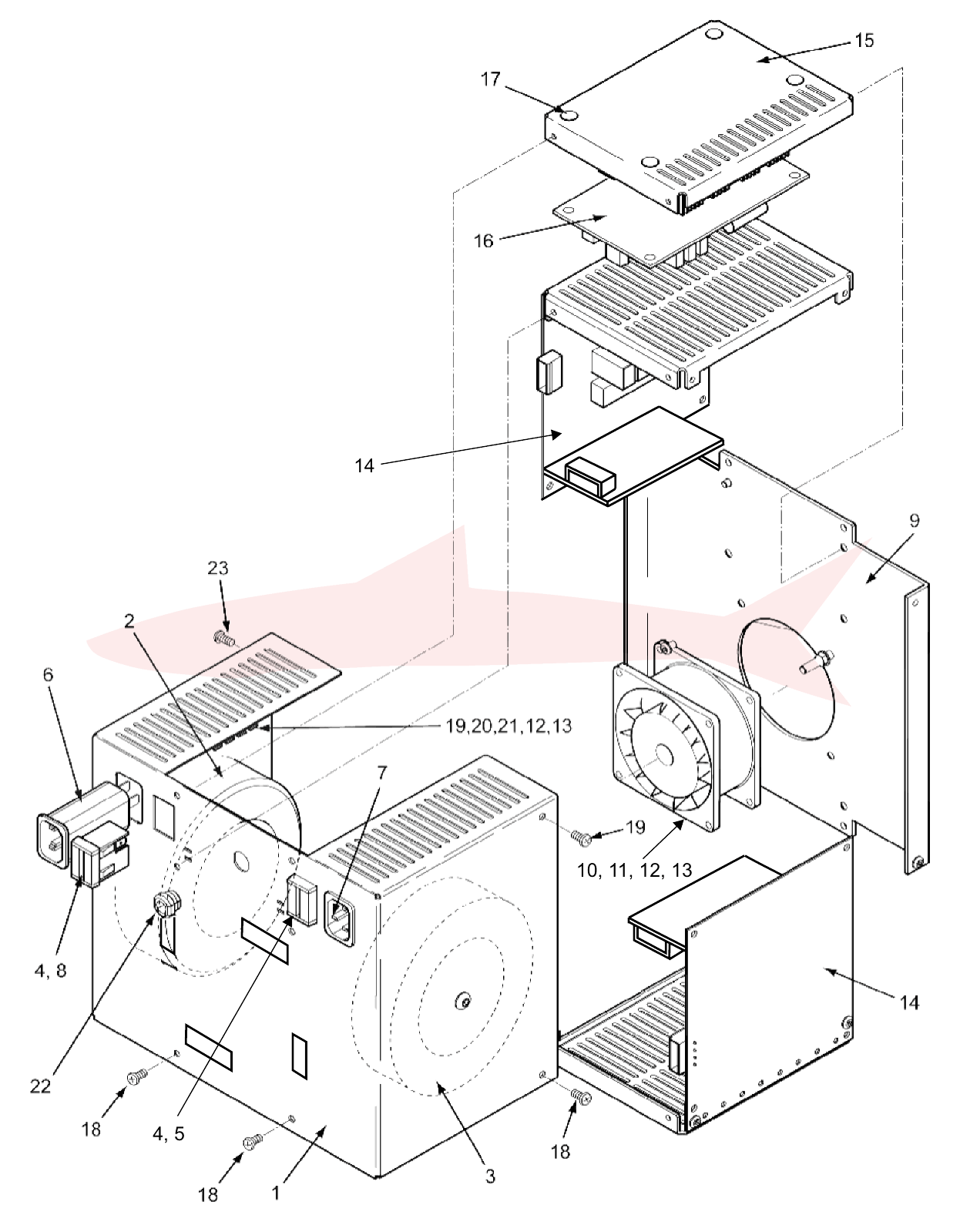 Morgana AutoCreaser Mk2 125-01-08 Black Box Assembly — схема деталей