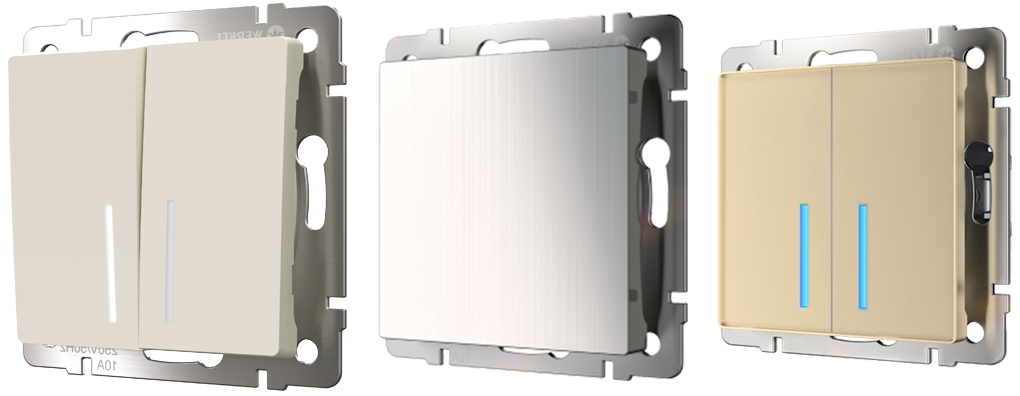 Выключатели, розетки, рамки, механизмы серии Elite