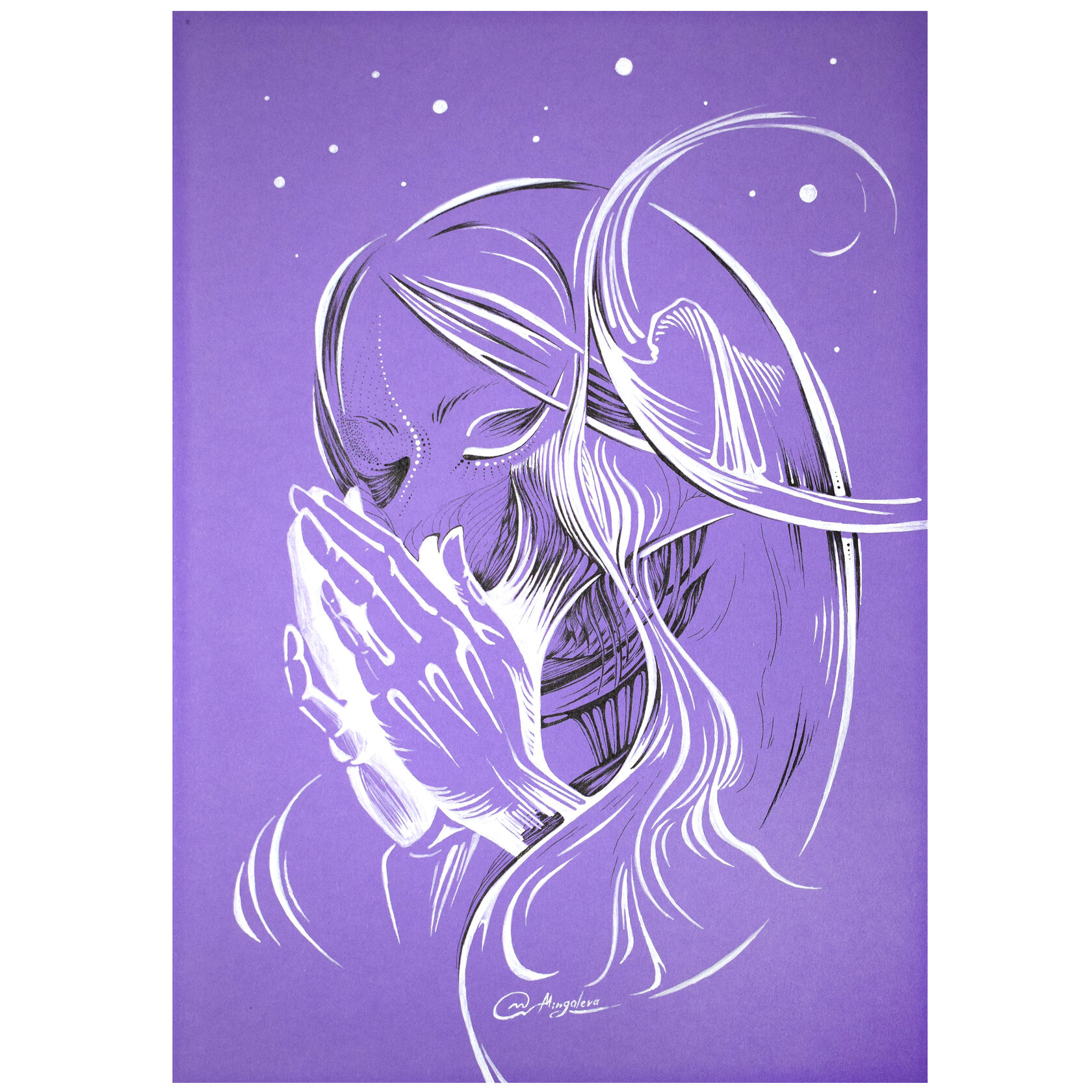 Графика, работа художника, Мингалёва Анна художник, mingalevaart, drawing