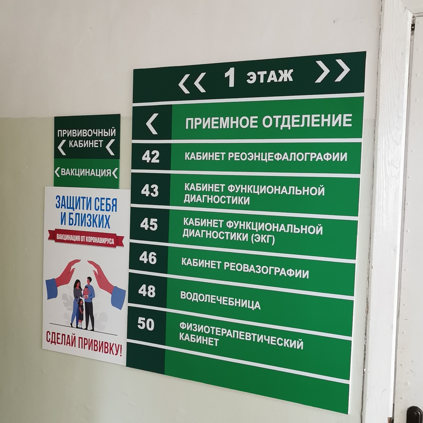Навигационные указатели внутри здания