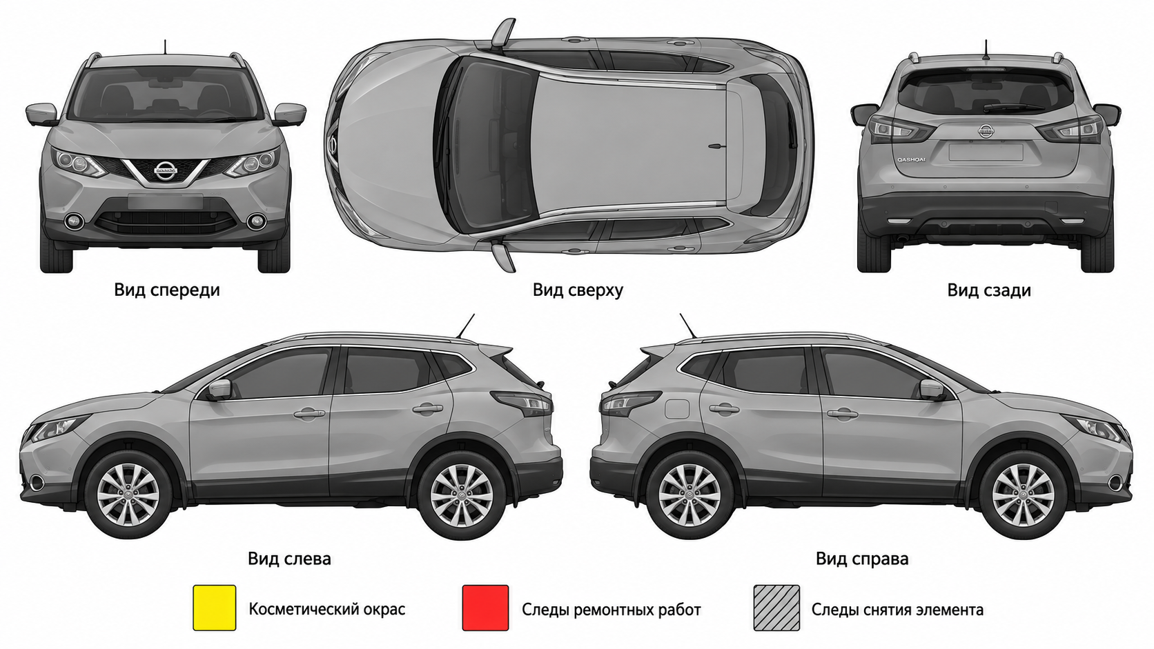 Карта ЛКП Nissan Qashqai