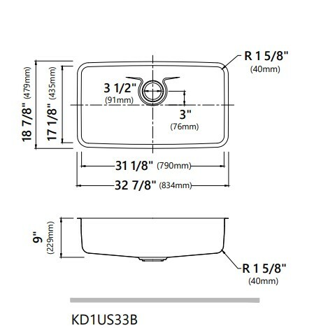 Кухонна мийка Kraus KD1US33B - изображение 8