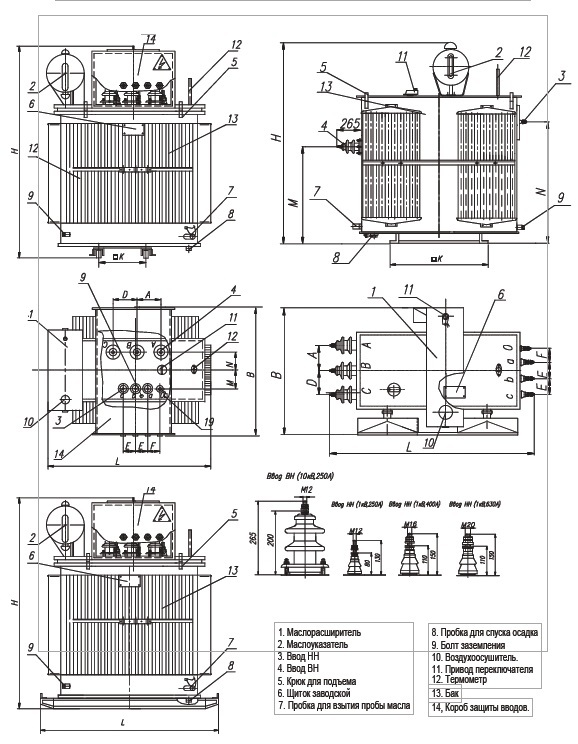 Масляный трансформатор схема