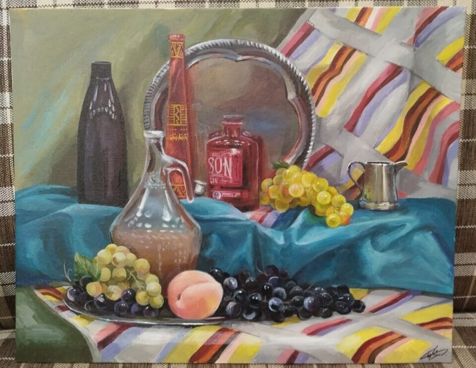 Натюрморт с виноградом