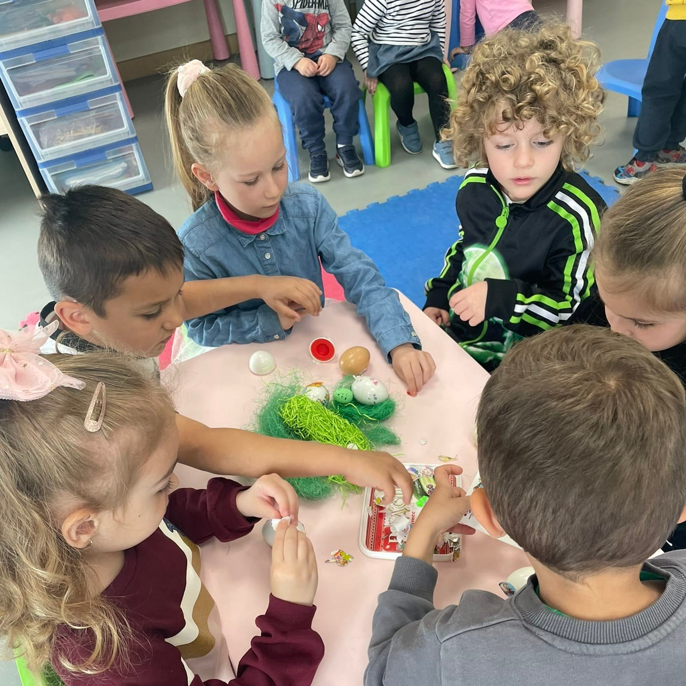 Children in preschool activity