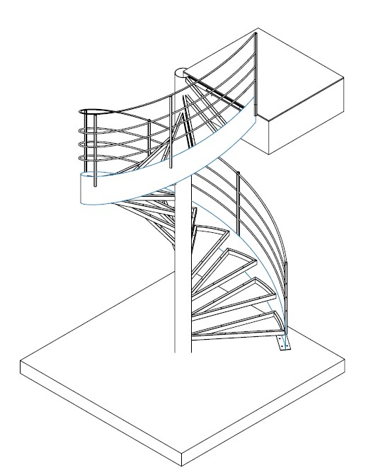 Винтовой лестницы эскиз