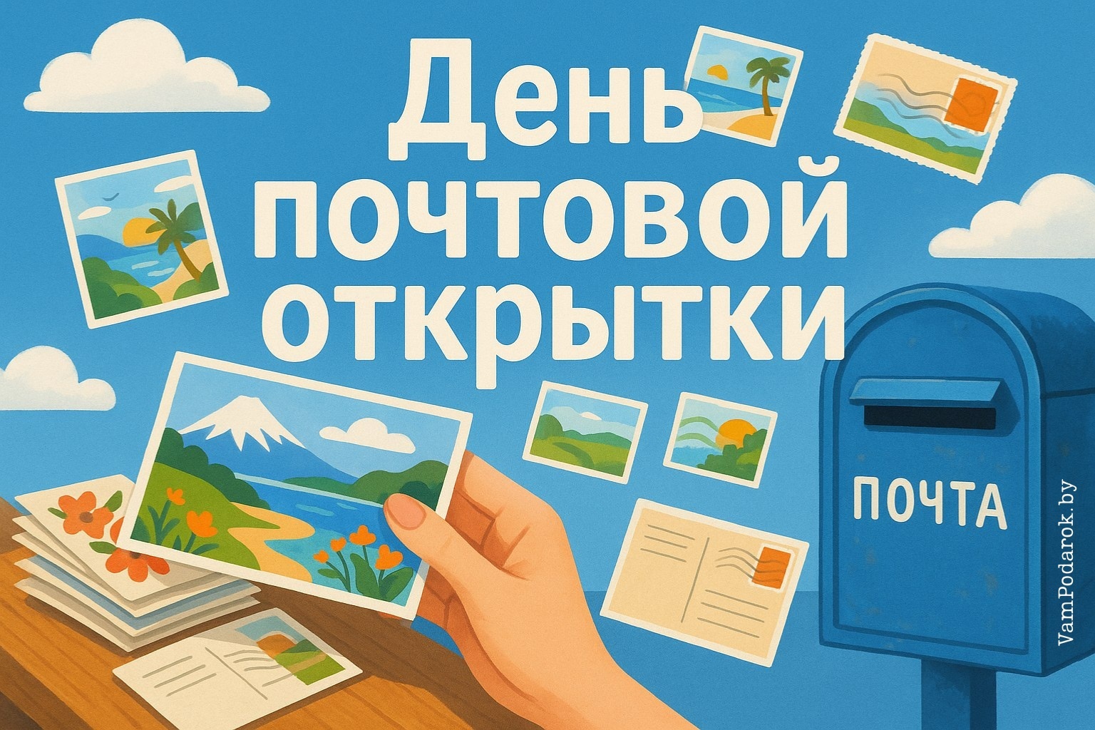 День рождения почтовой открытки