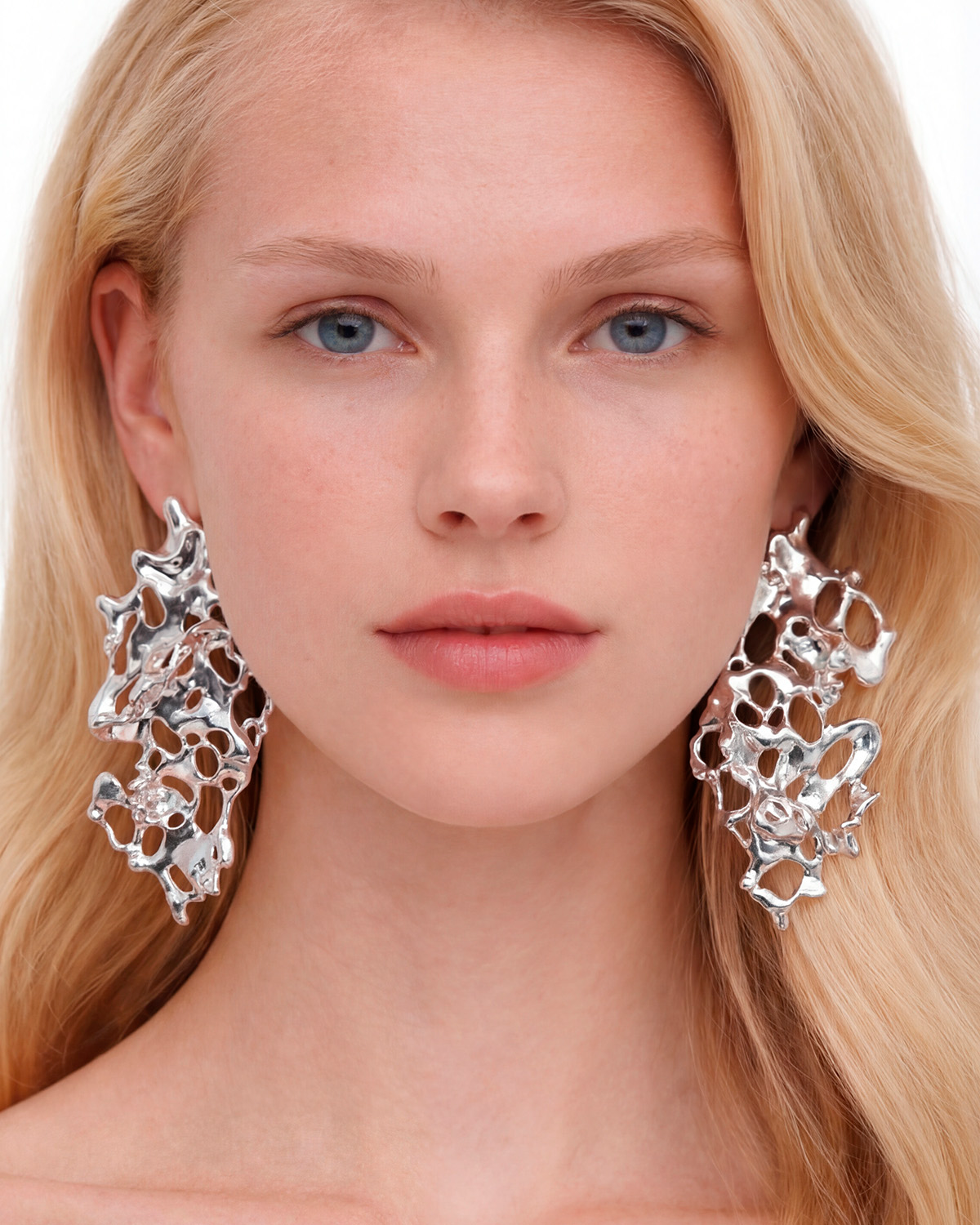 Крупные серьги Инопланетный дизайн