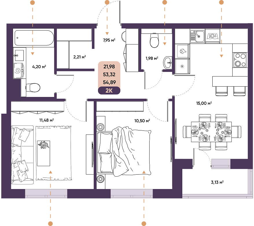 ЖК ПараПарк комфорт-класса, купить 2 комнатную квартиру