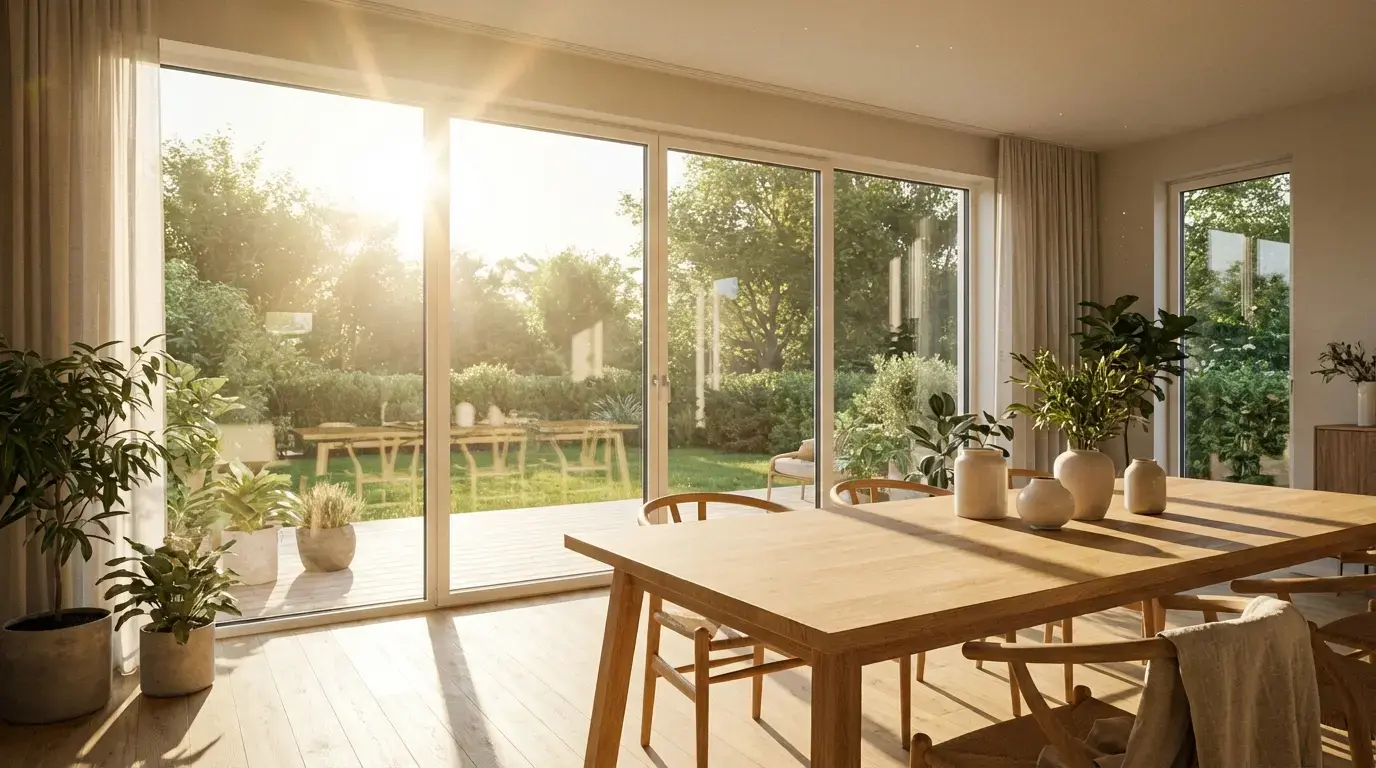 Светлые окна РЕХАУ DELIGHT с узкой рамой