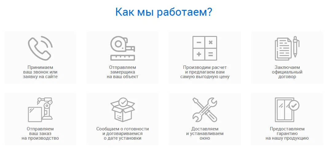 Старый сайт: снова используются шаблонные иконки из интернета. Мы против этого!