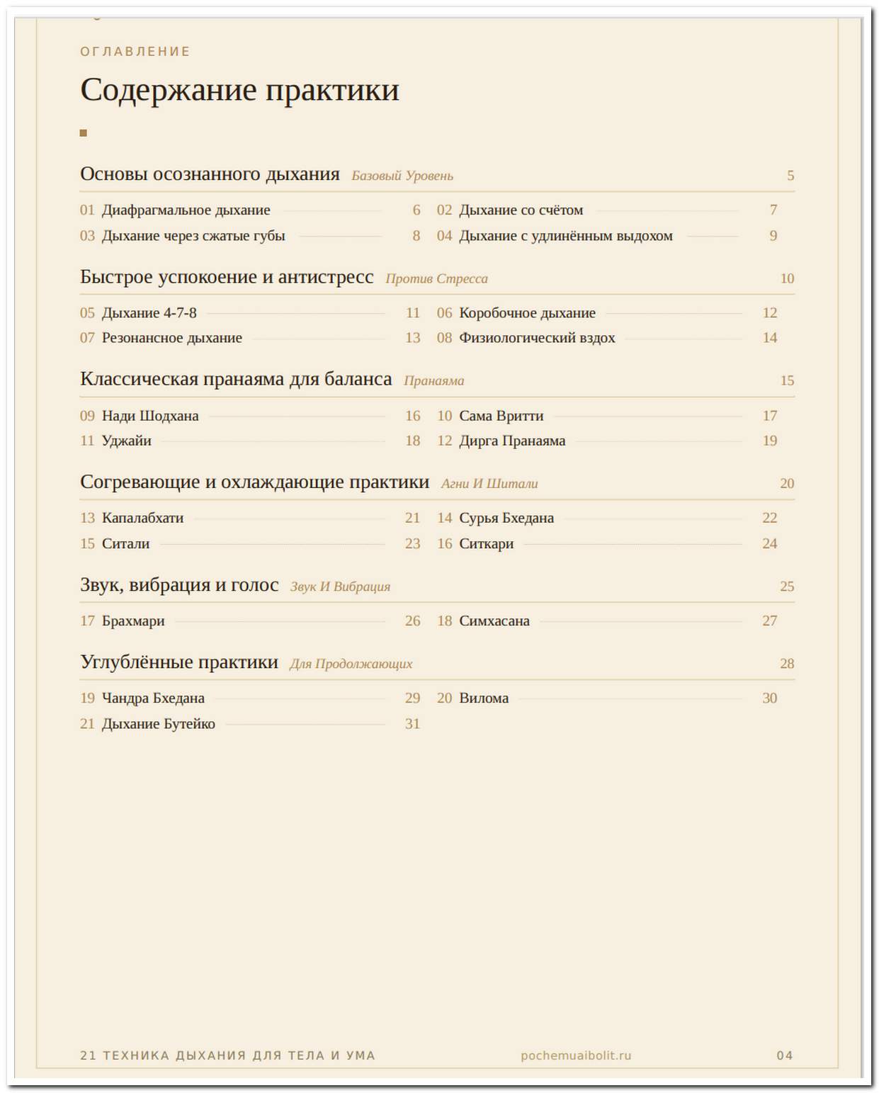 Оглавление книги