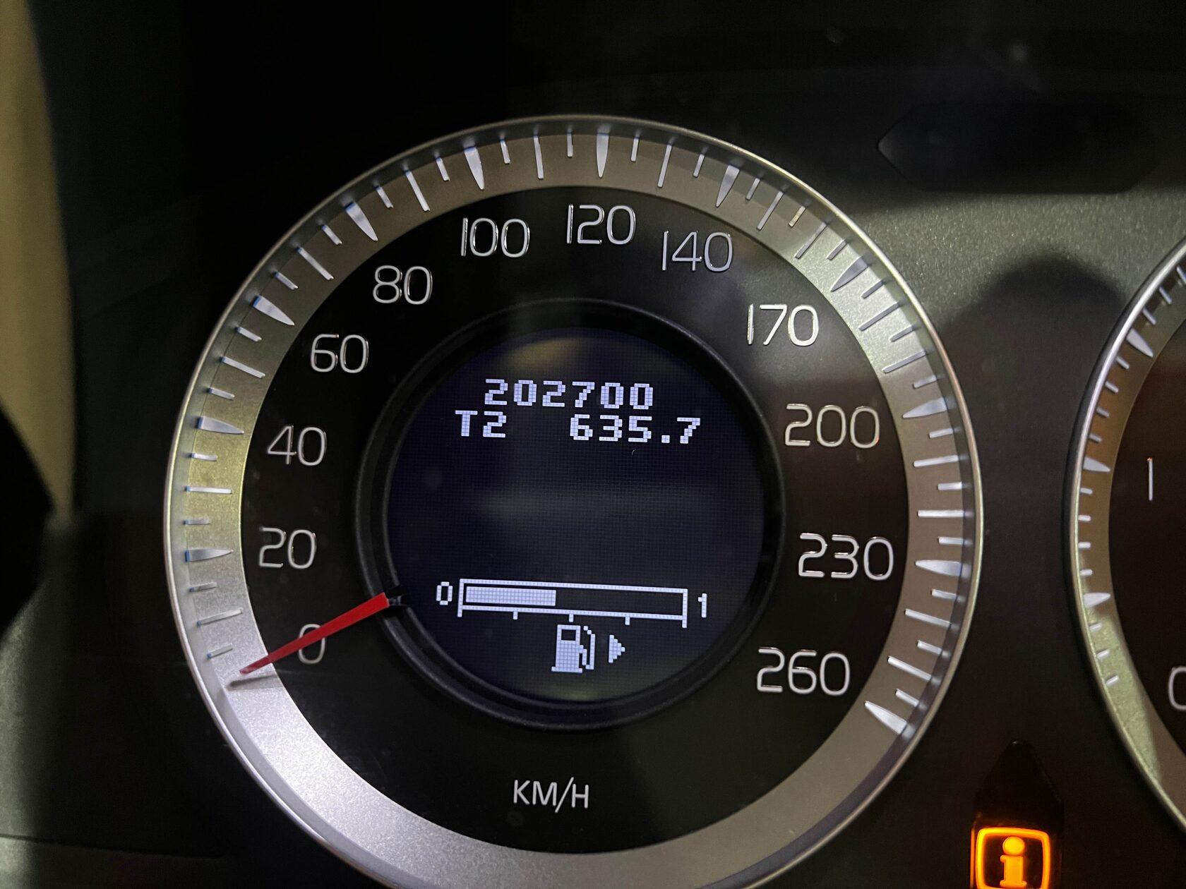 Приборная панель Volvo XC70 пробег