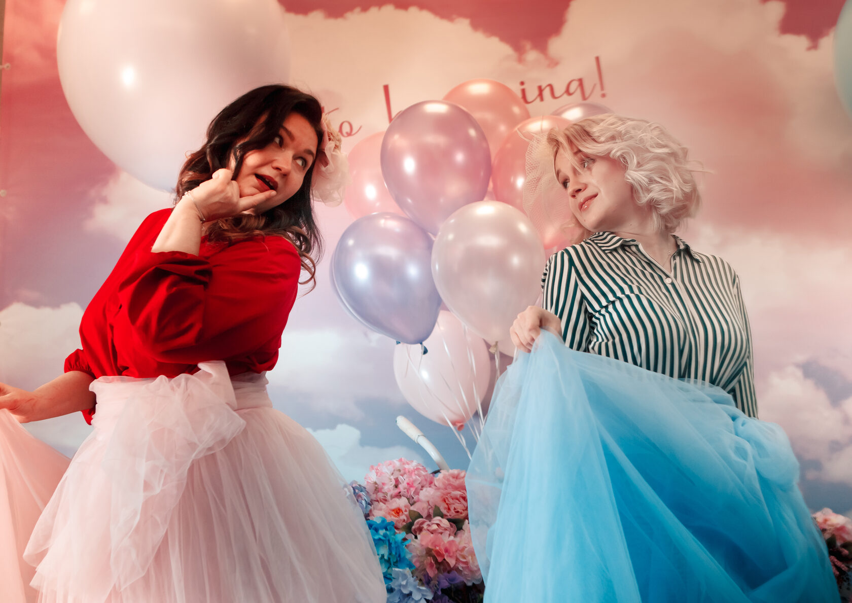 весенняя фотозона с шариками