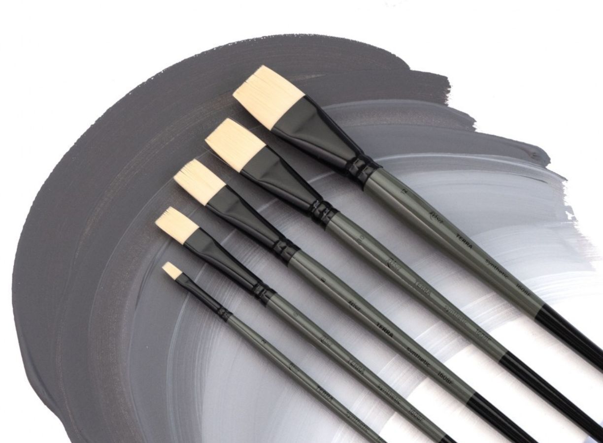 Пензлі для олійного живопису, синтетичні пензлі різних форм для масляних фарб