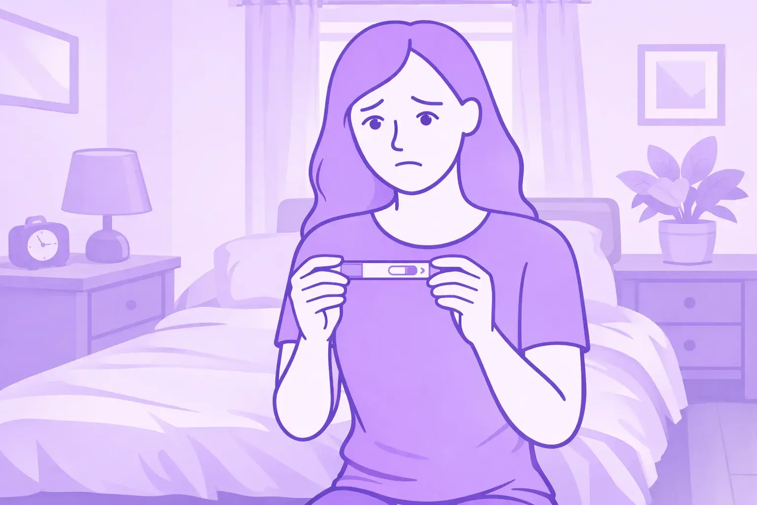 Женщина в ожидании результата теста