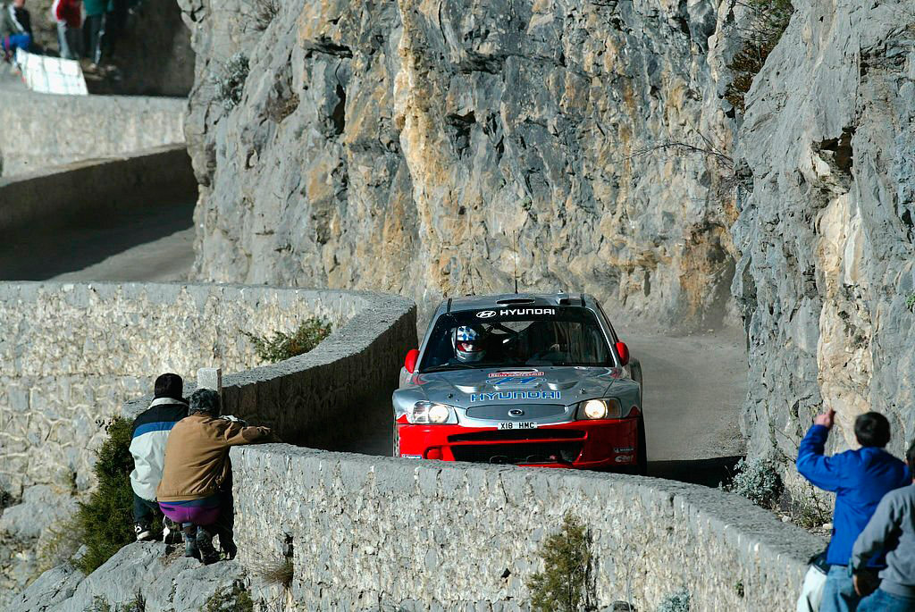 Армин Шварц и Мартин Химер, Hyundai Accent WRC3, ралли Монте-Карло 2003