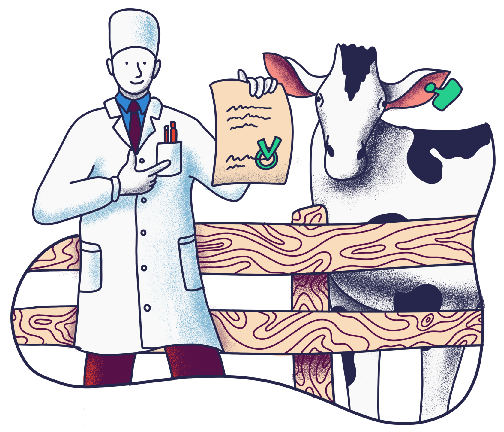 Ветеринарные правила. Ветеринар с коровой. Мясокомбинат рисунок. Ветеринарный врач на мясокомбинате.