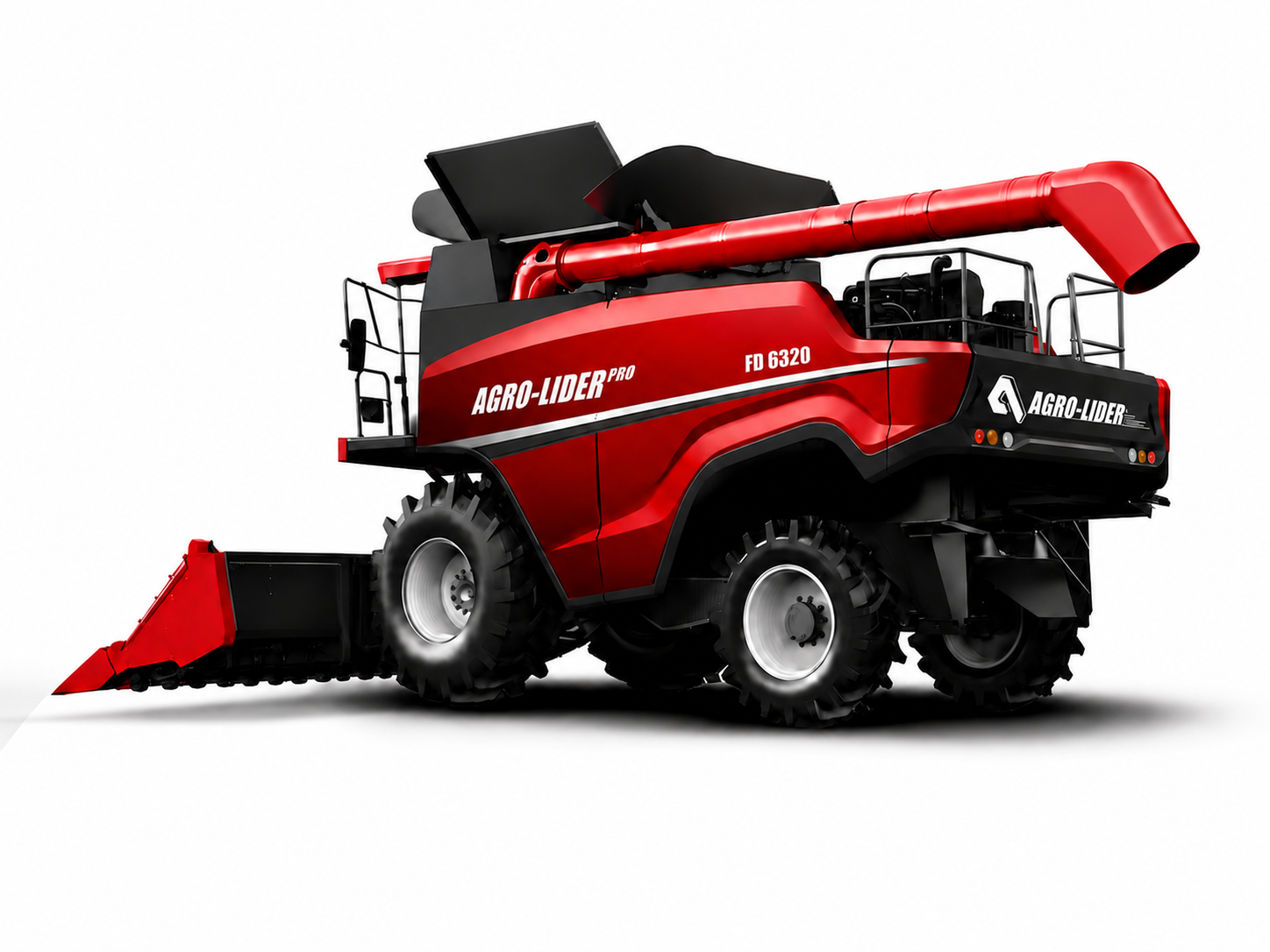 AGRO-LIDER PRO FD 6320, вид сзади с выгрузным шнеком